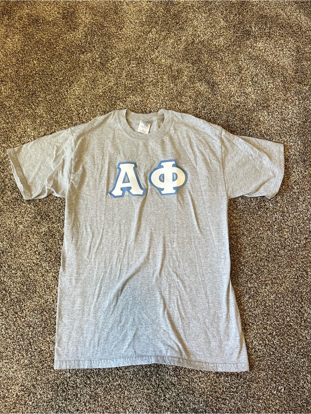 Alpha Phi Greek Letter Gray T-Shirt